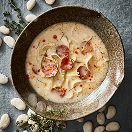 Witte bonen soep met venkel en chorizo Witte bonen soep met venkel en chorizo